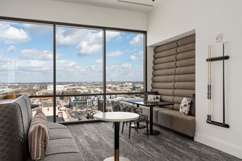 Comfortable seating in clubhouse